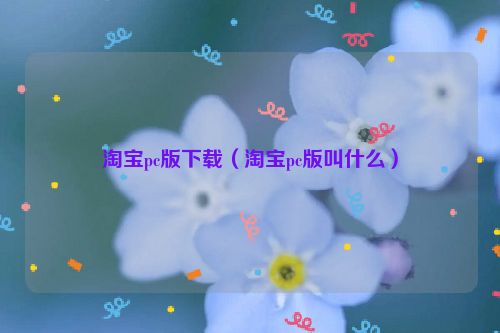 淘宝pc版下载（淘宝pc版叫什么）