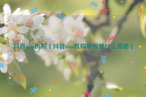 抖音mcn机构（抖音mcn机构举报是什么意思）