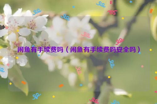 闲鱼有手续费吗（闲鱼有手续费吗安全吗）