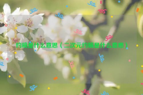 约稿是什么意思（二次元约稿是什么意思）