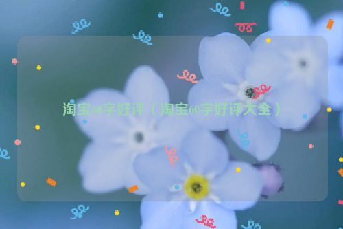 淘宝60字好评（淘宝60字好评大全）