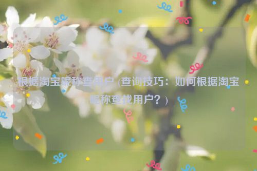 根据淘宝昵称查用户 (查询技巧：如何根据淘宝昵称查找用户？)