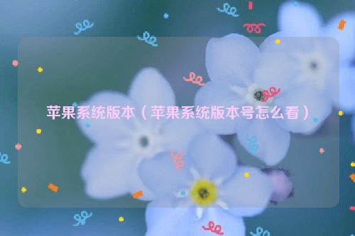 苹果系统版本（苹果系统版本号怎么看）