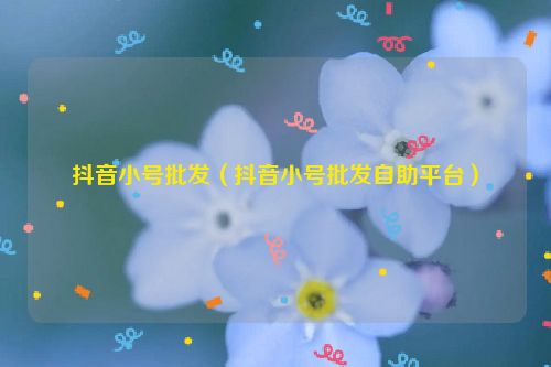 抖音小号批发（抖音小号批发自助平台）