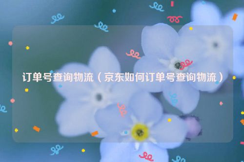 订单号查询物流（京东如何订单号查询物流）