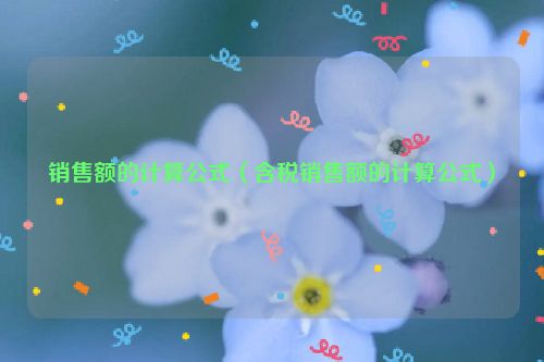 销售额的计算公式（含税销售额的计算公式）