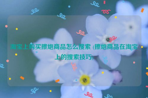 淘宝上购买擦炮商品怎么搜索 (擦炮商品在淘宝上的搜索技巧)