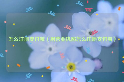 怎么注册支付宝（用营业执照怎么注册支付宝）