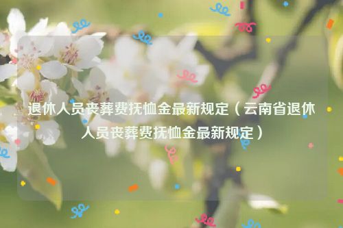 退休人员丧葬费抚恤金最新规定（云南省退休人员丧葬费抚恤金最新规定）
