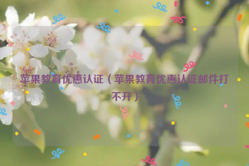 苹果教育优惠认证（苹果教育优惠认证邮件打不开）