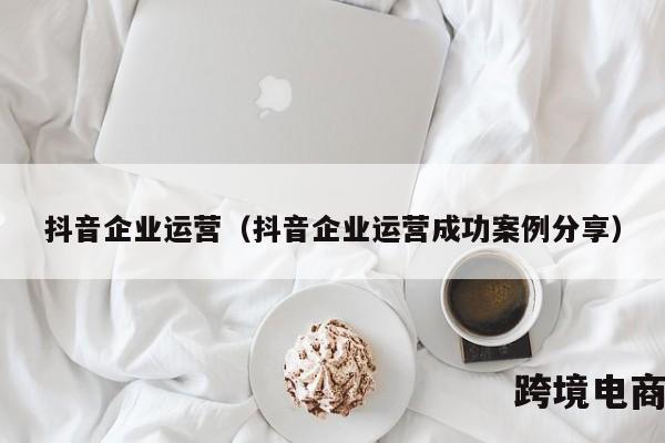 抖音企业运营（抖音企业运营成功案例分享）